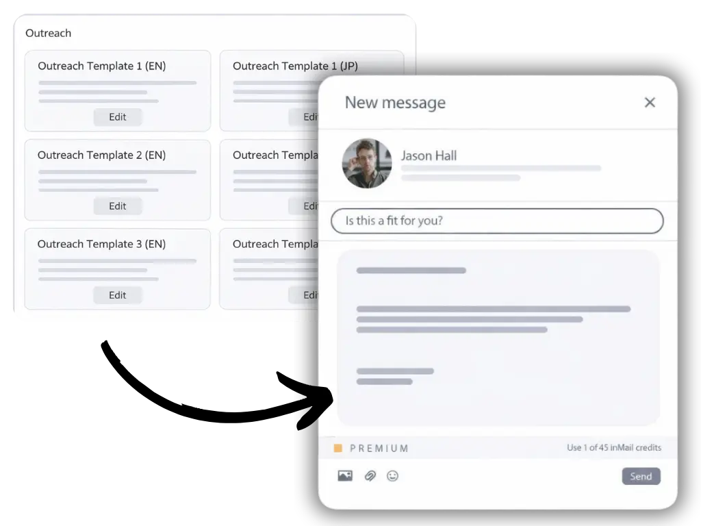 Illustration for candidate outreach templates